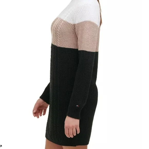 Tommy Hilfiger Sweater Dress Color block NWOT - Picture 3 of 7